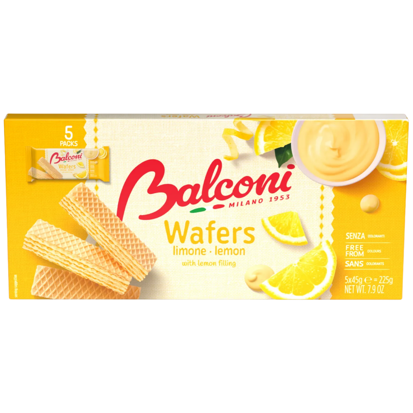 Balconi - Wafer Lemon Multipack 225g (1x)