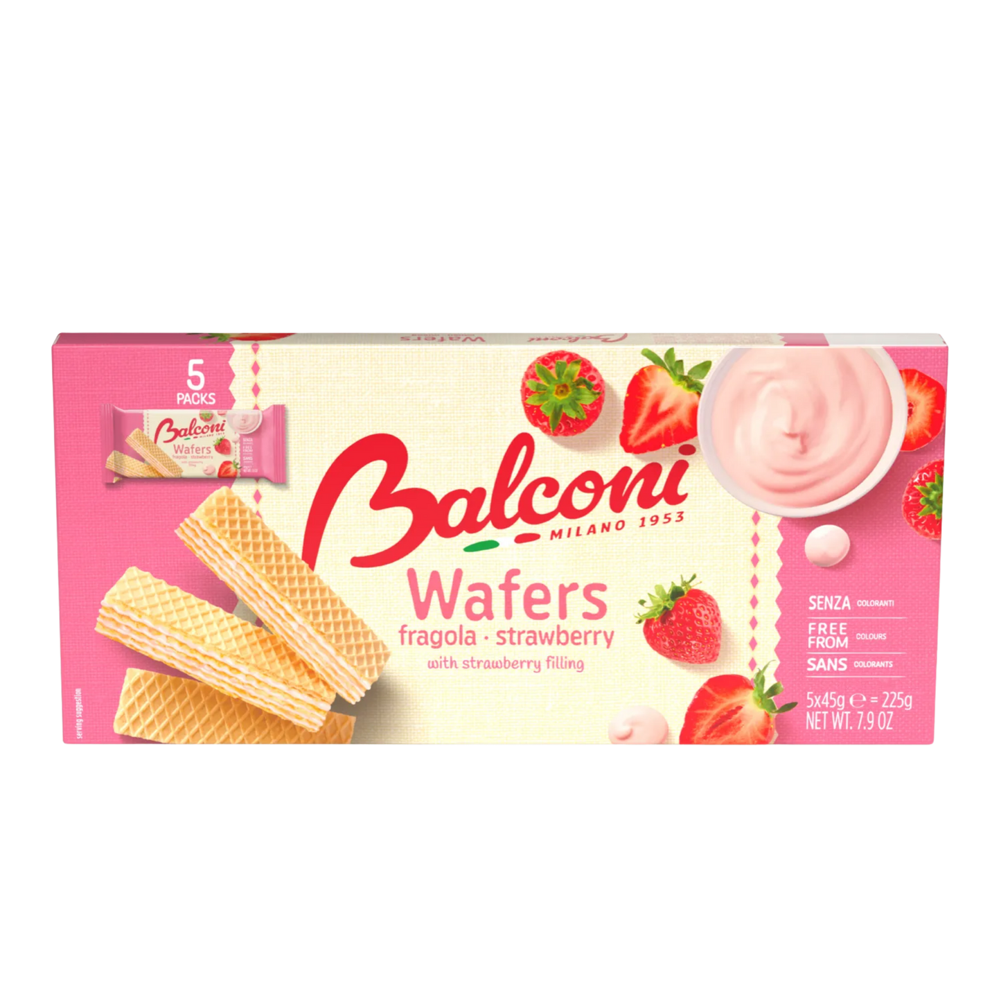 Balconi - Wafer Strawberry Multipack 225g (1x)