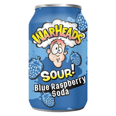Warheads - Sour Blue Raspberry Soda 355ml (1x)