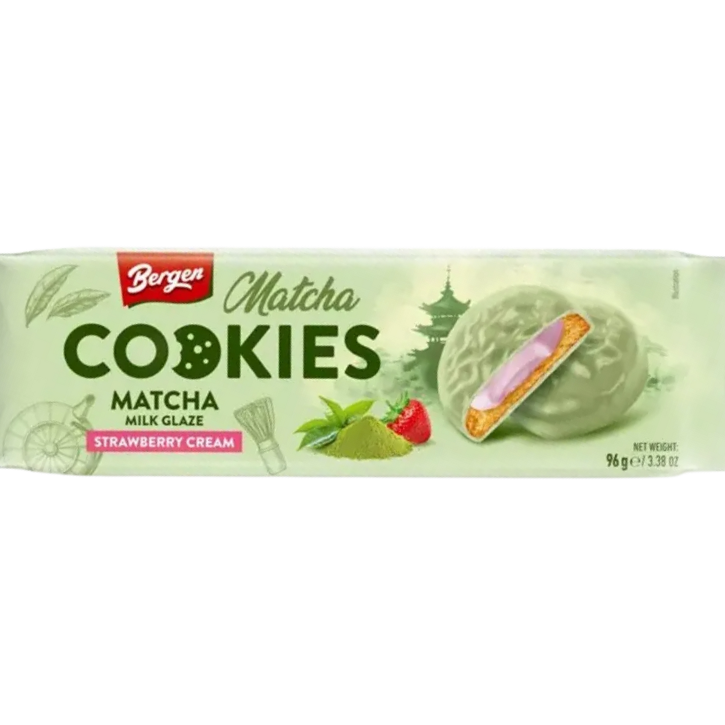 Bergen - Matcha Cookies Strawberry Cream 96g (1x)
